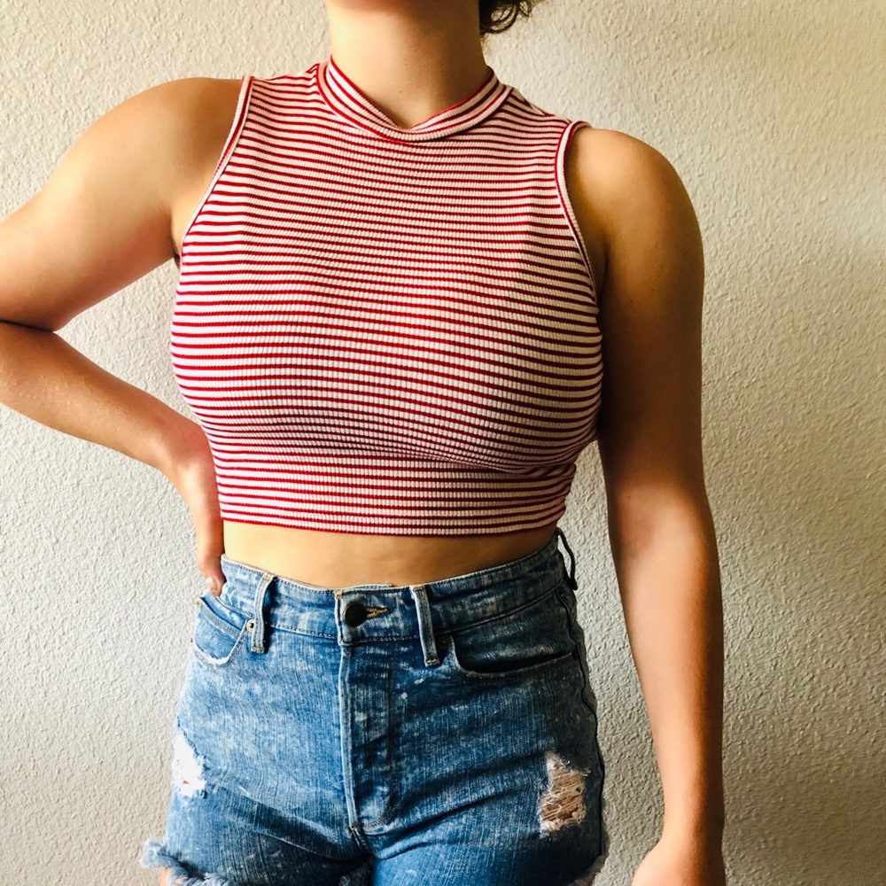 Red And White Striped Shirt